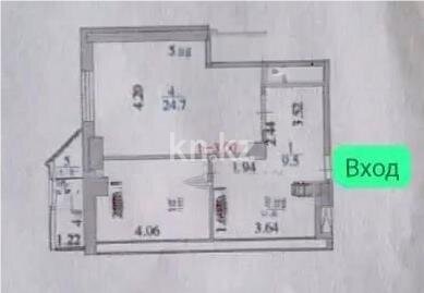Продажа 1-комнатной квартиры, 54 м² в Астане