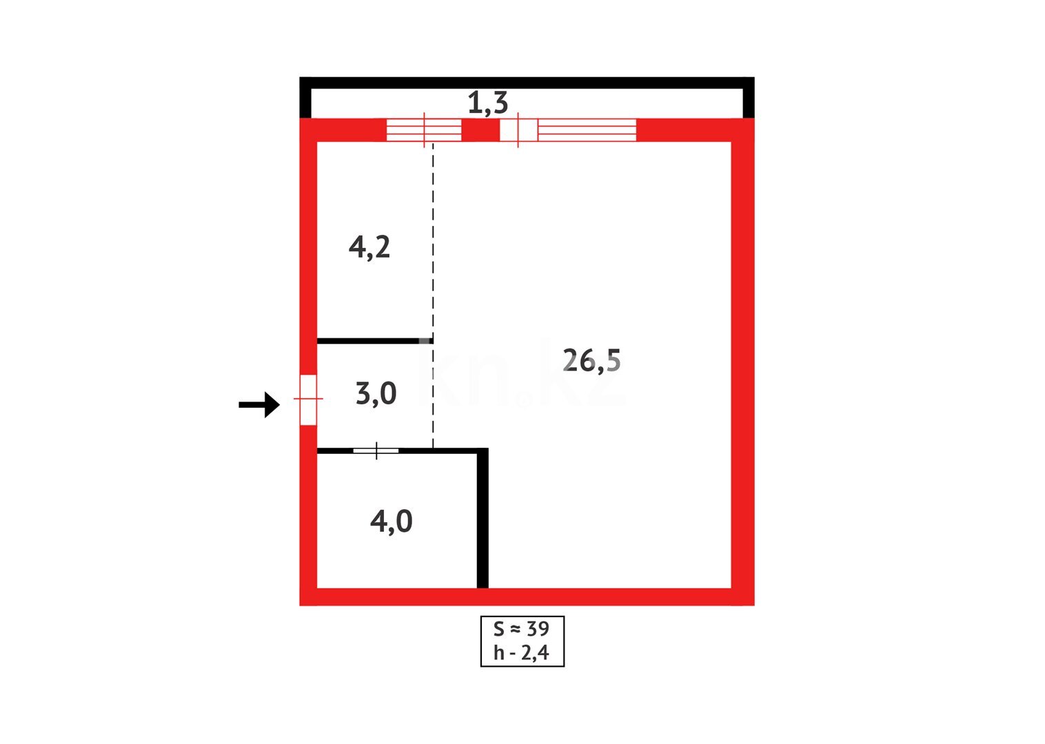 Продажа 1-комнатной квартиры, 39 м² в Караганде - фото 8
