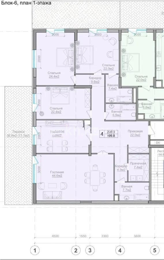 Продажа 4-комнатной квартиры, 220.2 м² в Алматы