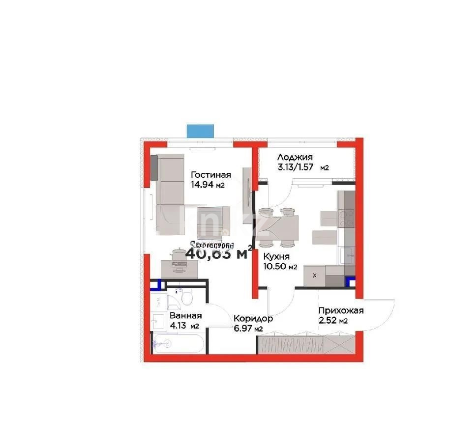Продажа 2-комнатной квартиры, 40 м² в Алматы