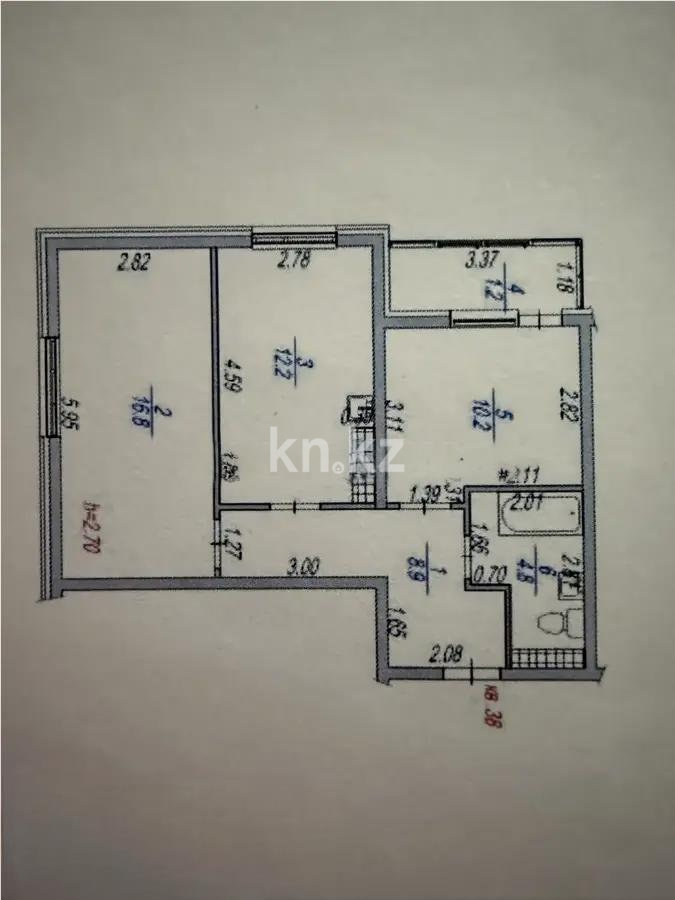 Продажа 2-комнатной квартиры, 54.1 м² в Алматы