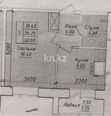 Продажа 1-комнатной квартиры, 39 м², ул. Байтурсынова, дом  32 в Астане