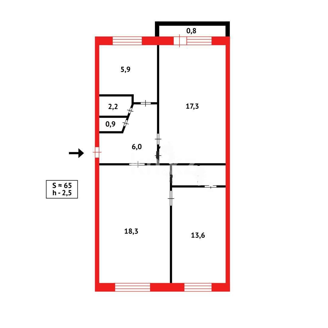 Продажа 3-комнатной квартиры, 65 м² в Темиртау - фото 10