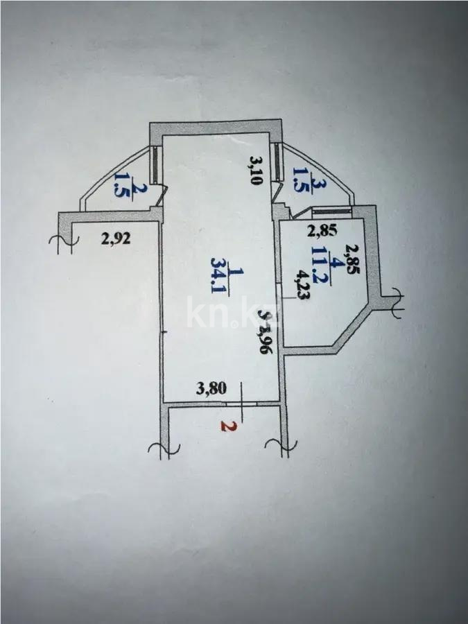 Продажа 1-комнатной квартиры, 48 м², ул. Кенесары хана, дом  54/1 в Алматы - фото 6