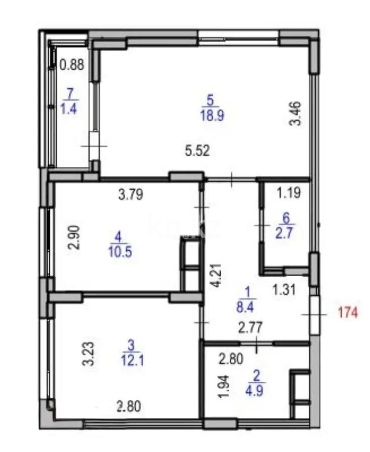 Продажа 2-комнатной квартиры, 60 м² в Караганде - фото 5