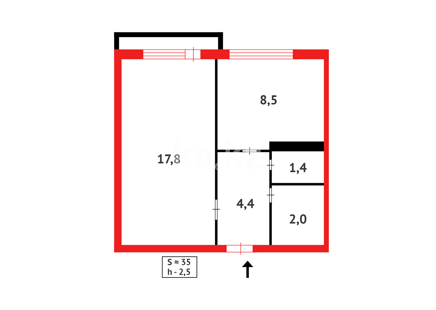 Продажа 1-комнатной квартиры, 35 м² в Темиртау - фото 11