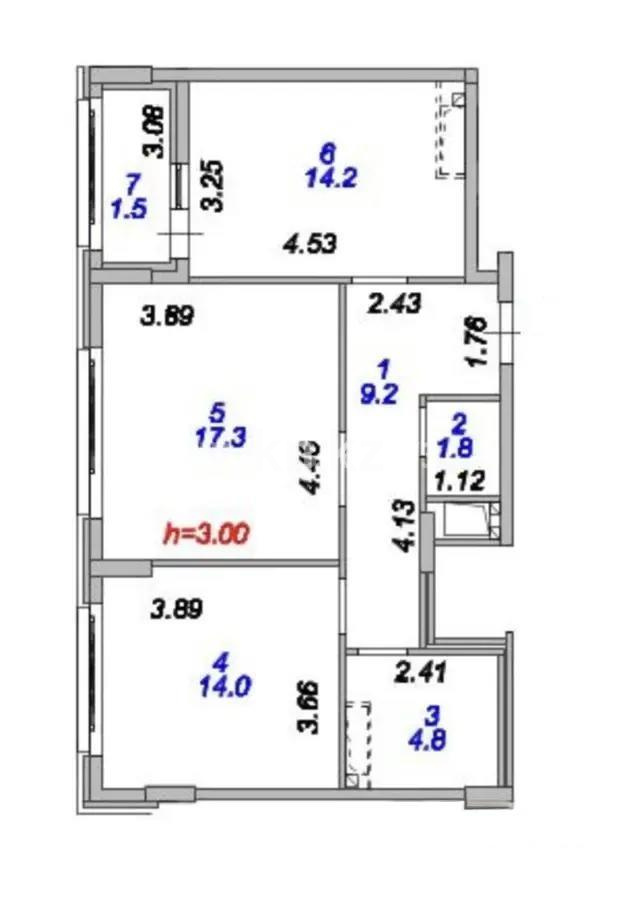Продажа 2-комнатной квартиры, 64 м² в Астане