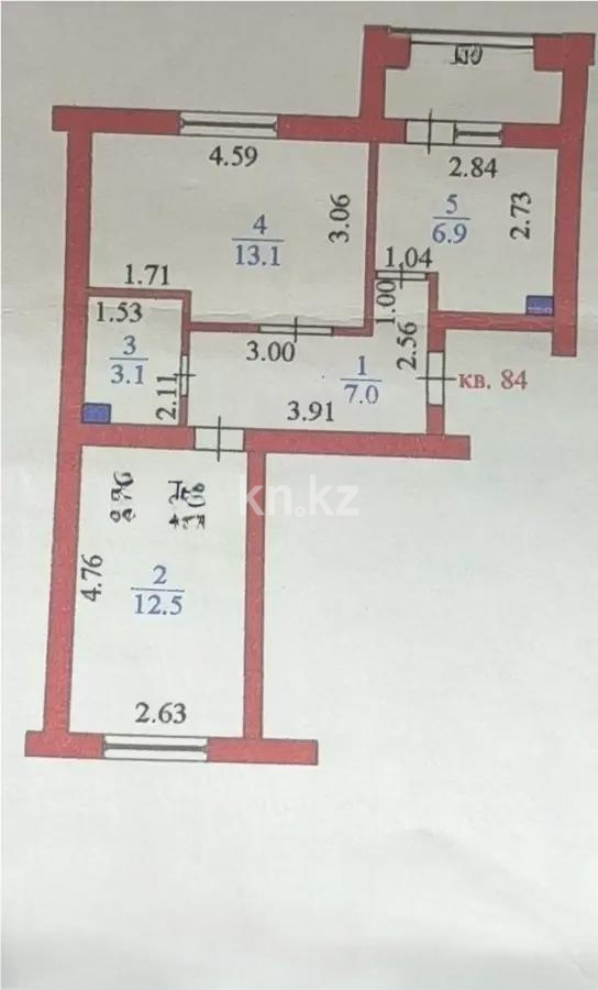Продажа 2-комнатной квартиры, 44 м² в Астане