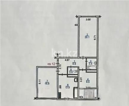 Продажа 3-комнатной квартиры, 76.3 м² в Алматы - фото 7
