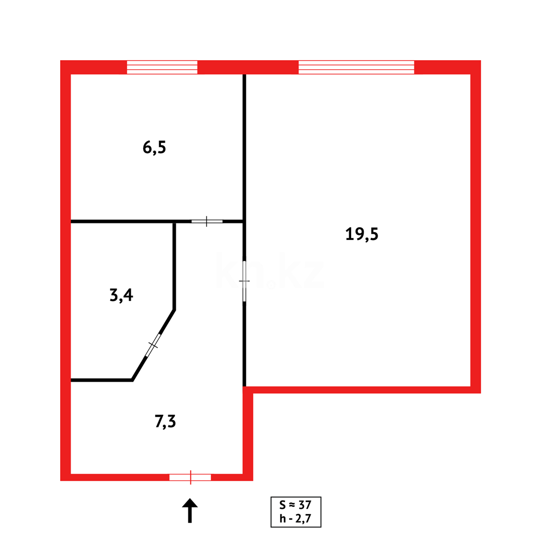 Продажа 1-комнатной квартиры, 37 м² в Караганде - фото 6