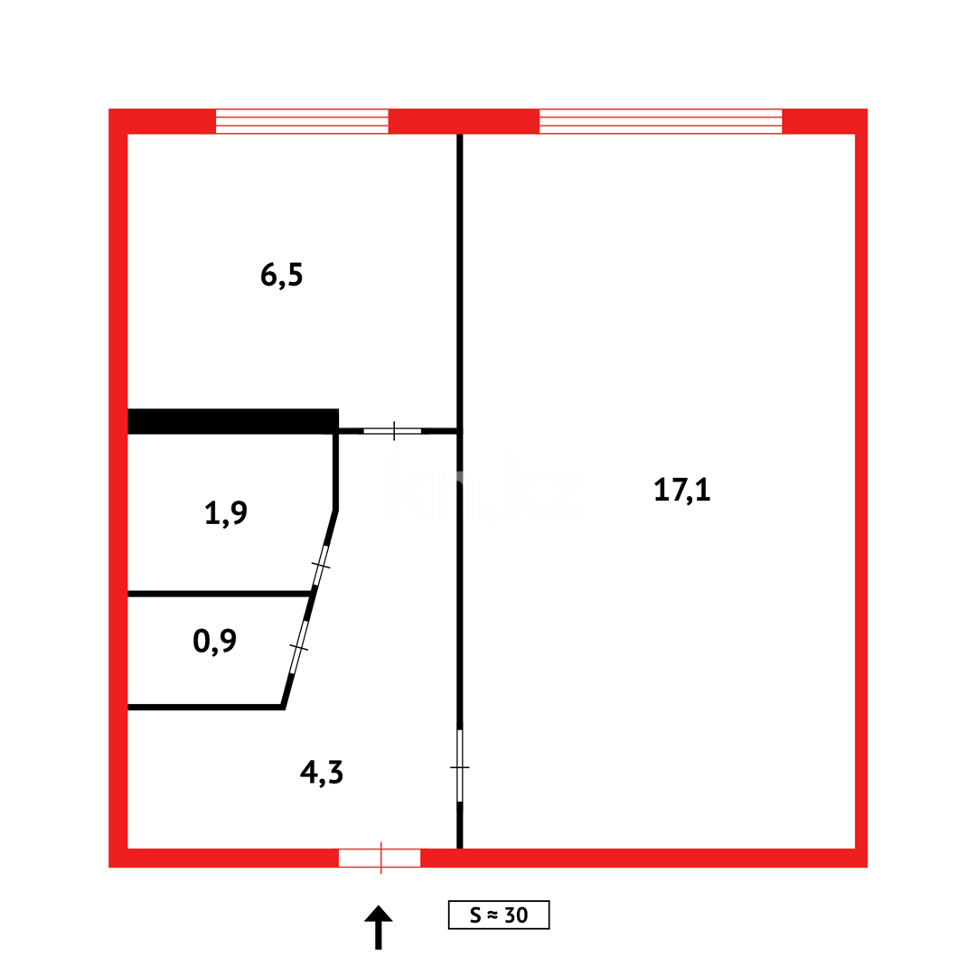 Продажа 1-комнатной квартиры, 31 м², пр. Металлургов в Темиртау - фото 13