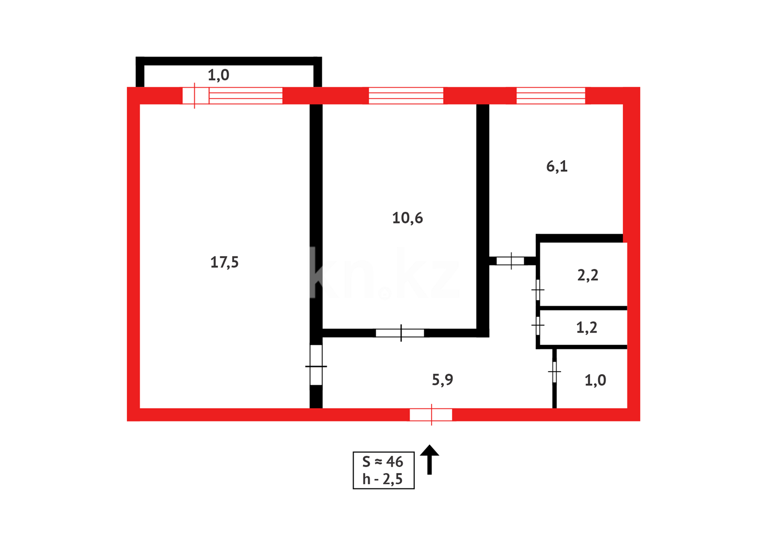 Продажа 2-комнатной квартиры, 45 м², мкр-н 1А в Сарани - фото 11