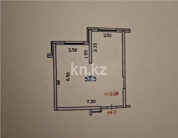 Продажа 1-комнатной квартиры, 52.2 м² в Алматы