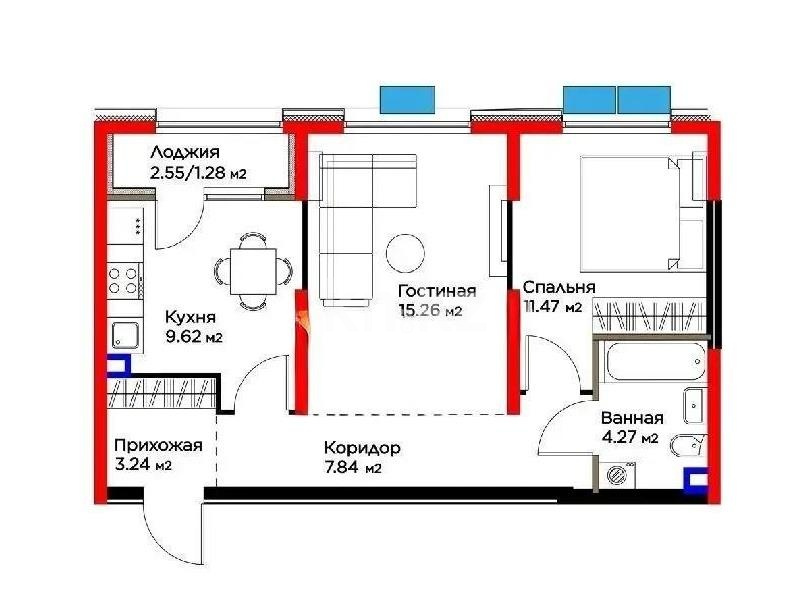 Продажа 2-комнатной квартиры, 53 м² в Алматы - фото 7