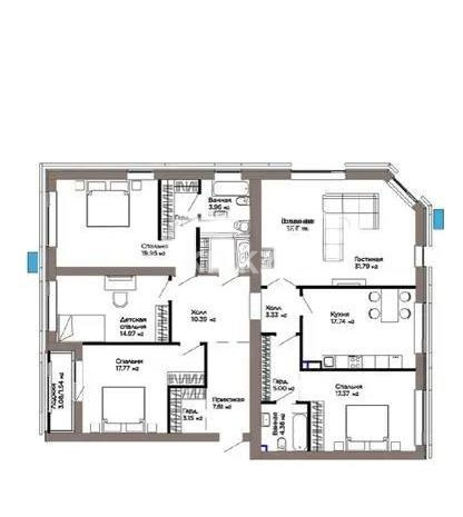 Продажа 5-комнатной квартиры, 167.92 м² в Астане