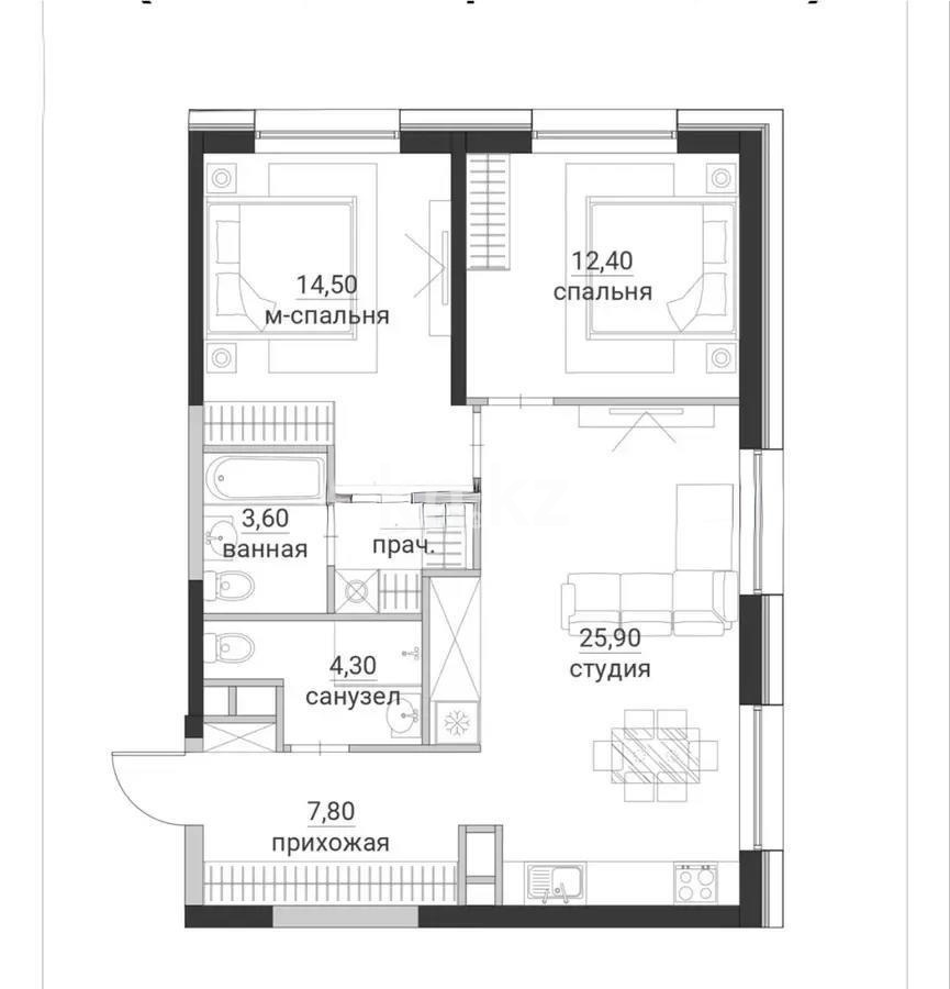 Продажа 3-комнатной квартиры, 70 м² в Алматы