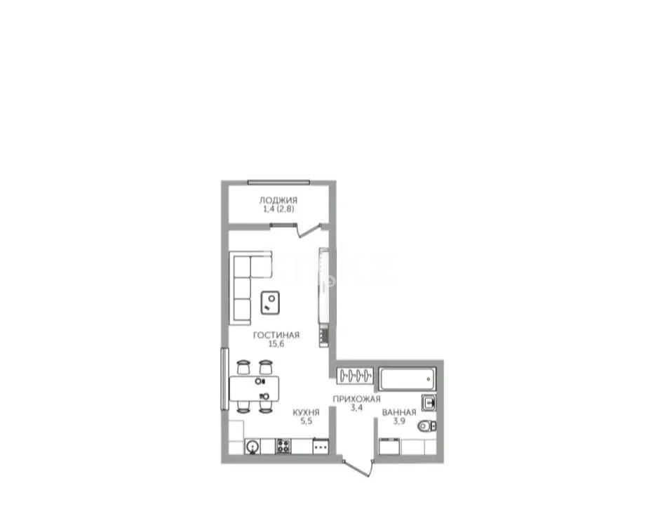 Продажа 1-комнатной квартиры, 30 м² в Алматы