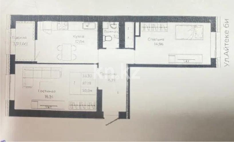 Продажа 2-комнатной квартиры, 61 м² в Астане - фото 2