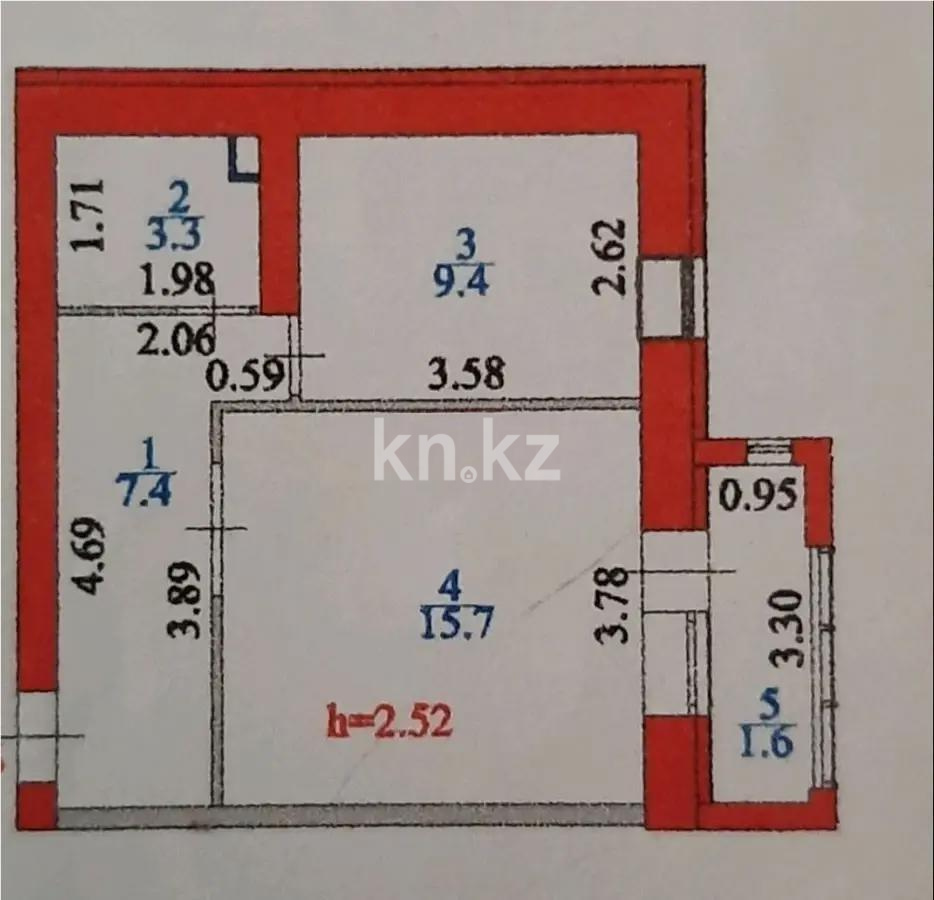 Продажа 2-комнатной квартиры, 36 м² в Астане