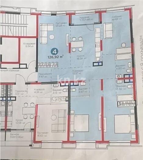 Продажа 4-комнатной квартиры, 126.92 м² в Алматы - фото 4