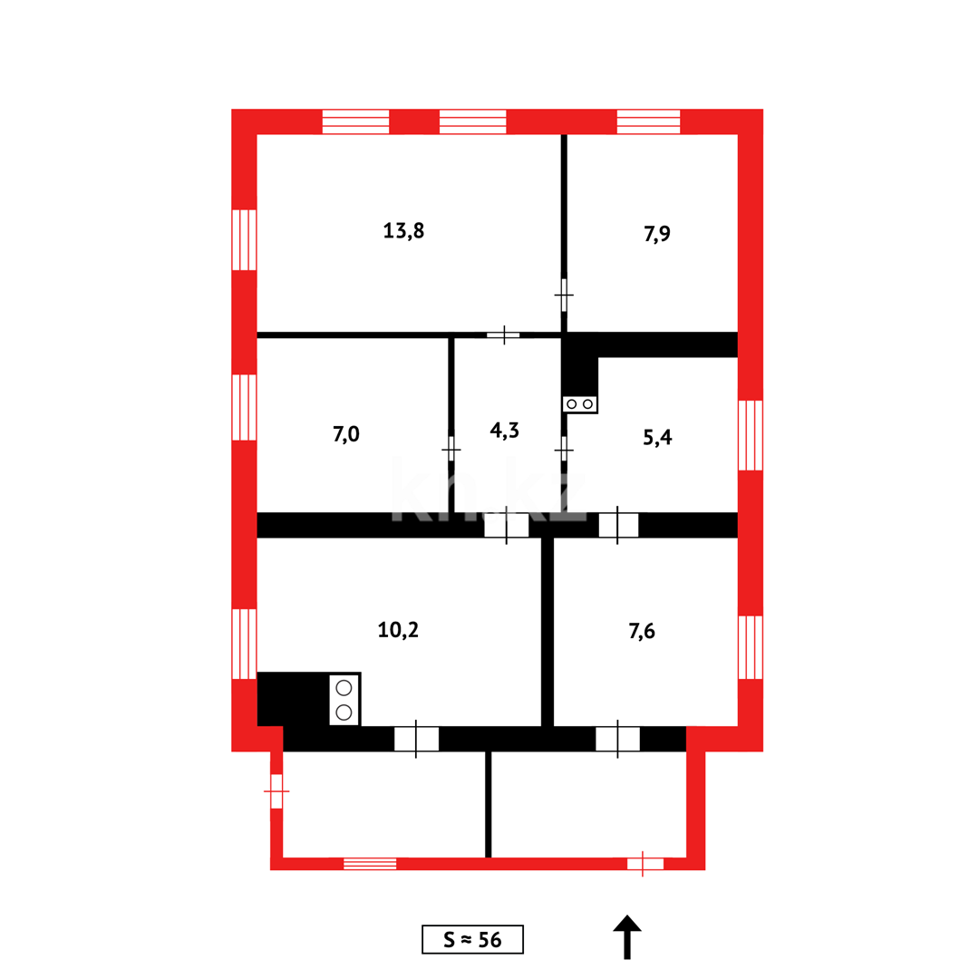 Продажа 4-комнатного дома, 56.2 м², ул. Баженова в Караганде - фото 23