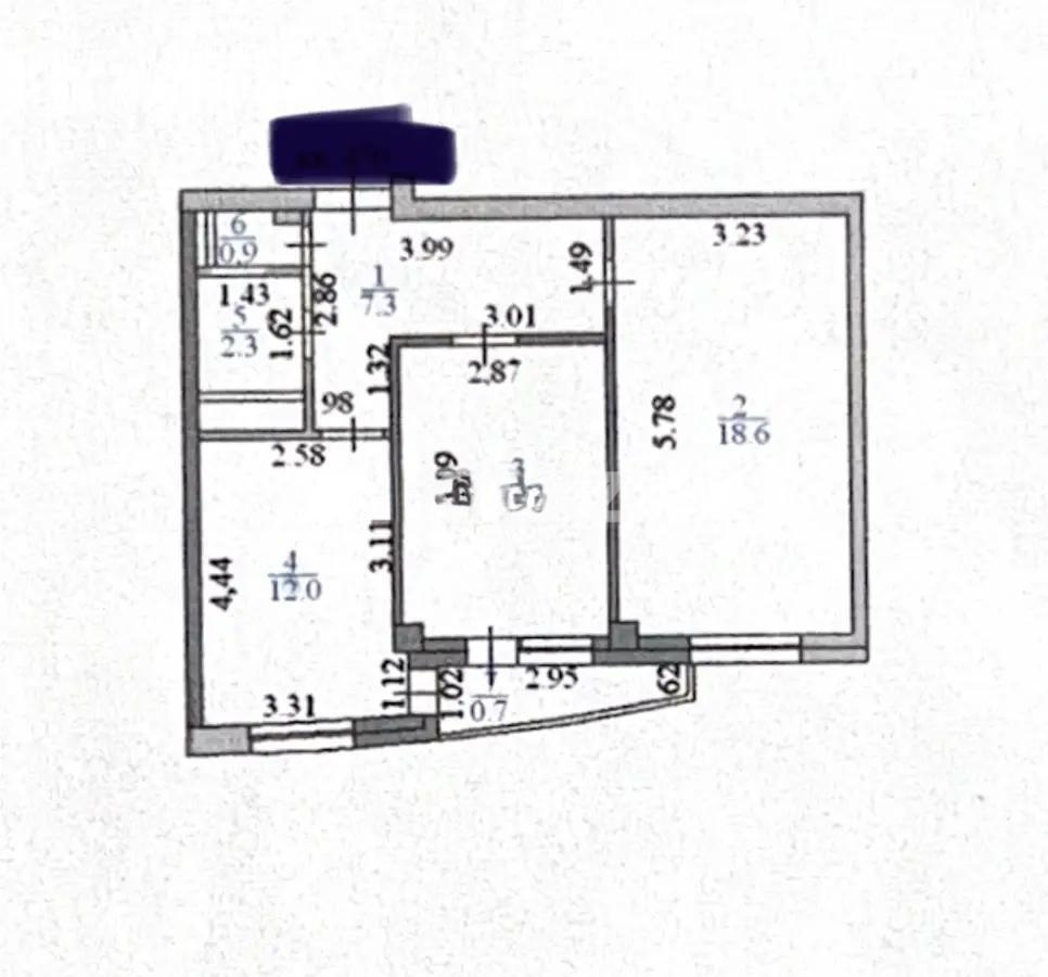 Продажа 2-комнатной квартиры, 53.4 м² в Астане - фото 4