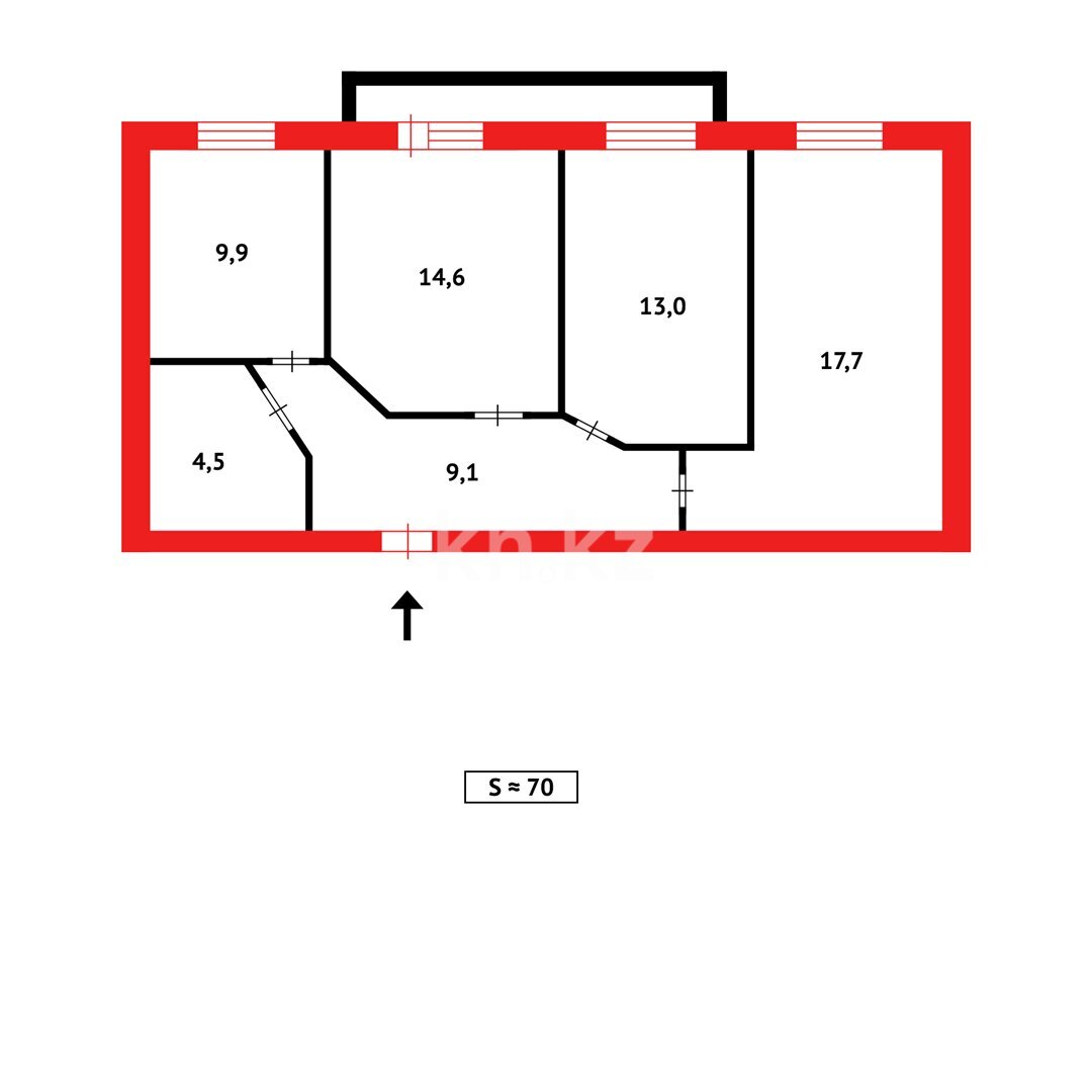 Продажа 3-комнатной квартиры, 75 м² в Караганде - фото 13