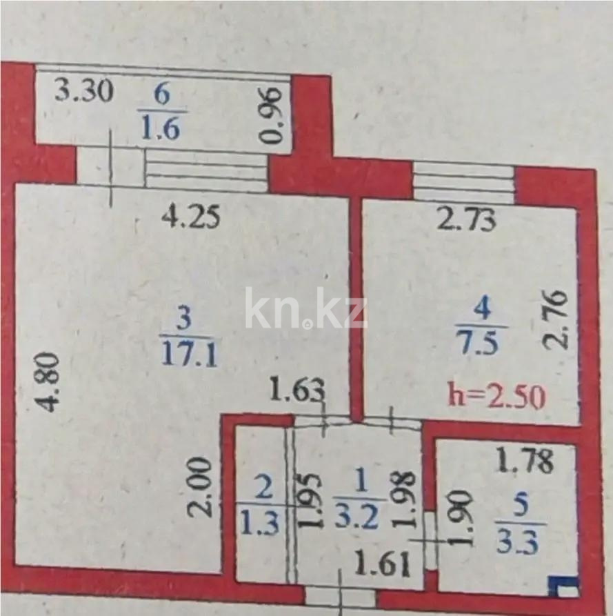 Продажа 1-комнатной квартиры, 34 м² в Астане