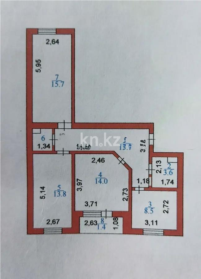 Продажа 3-комнатной квартиры, 73 м² в Астане