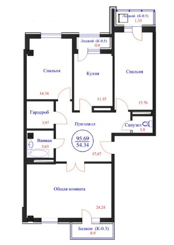 Продажа 3-комнатной квартиры, 96 м² в Астане - фото 2