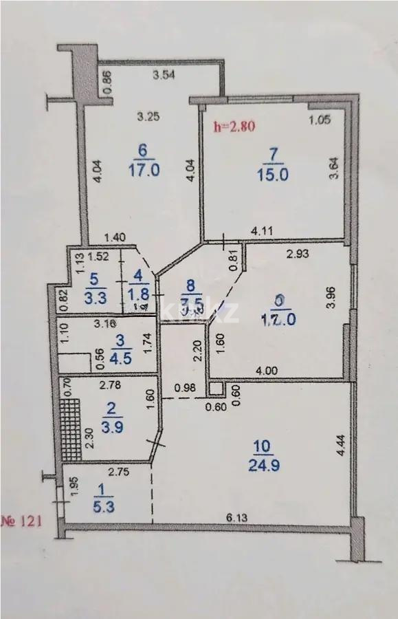 Продажа 3-комнатной квартиры, 98.2 м², бул. Бухар Жырау, дом  27/5 в Алматы - фото 6