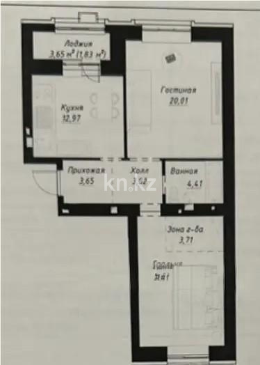 Продажа 2-комнатной квартиры, 67.48 м², ул. Калдаякова, дом  12/1 в Астане