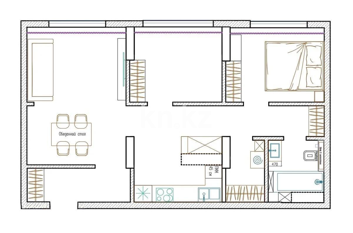 Продажа 3-комнатной квартиры, 61 м², ул. Сыганак, дом  28 в Астане - фото 4