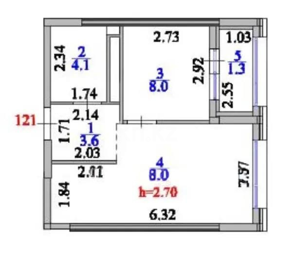 Продажа 1-комнатной квартиры, 34 м², ул. Е-915, дом  13 в Астане - фото 3