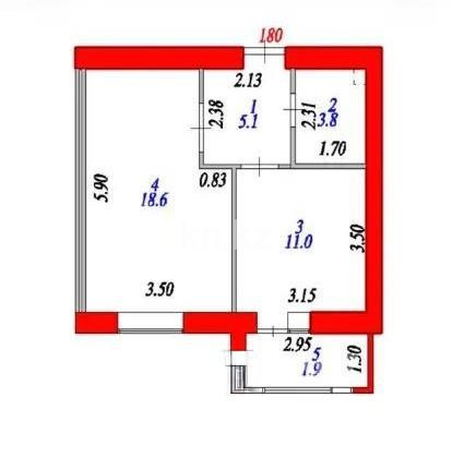 Продажа 1-комнатной квартиры, 40.4 м² в Астане - фото 5