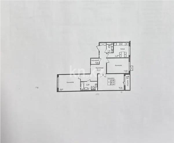 Продажа 3-комнатной квартиры, 87.64 м² в Астане - фото 2