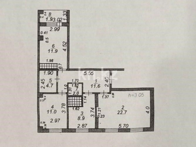Продажа 3-комнатной квартиры, 74.7 м², ул. Дюсембекова, дом  44/2 в Караганде - фото 14