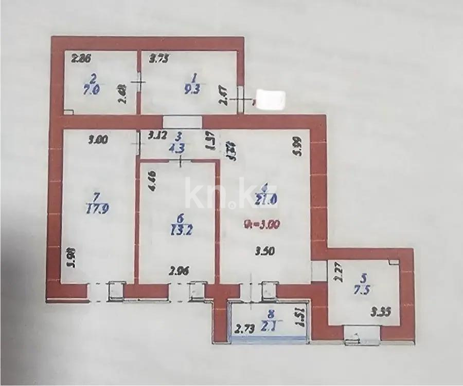 Продажа 3-комнатной квартиры, 81 м² в Астане