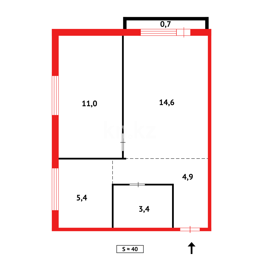 Продажа 2-комнатной квартиры, 40 м², 13-й мкр. в Караганде - фото 7