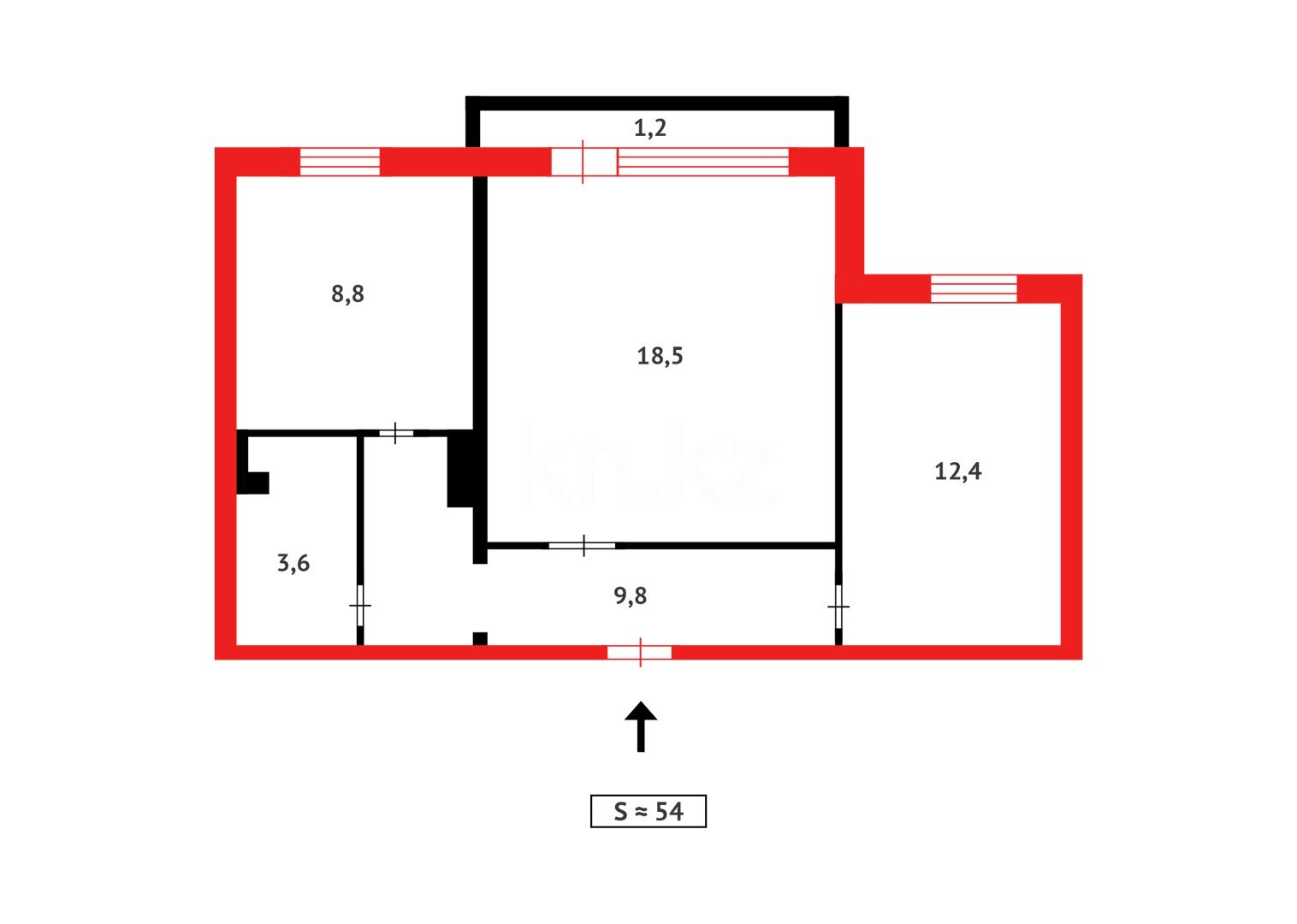 Продажа 2-комнатной квартиры, 52 м² в Караганде - фото 28