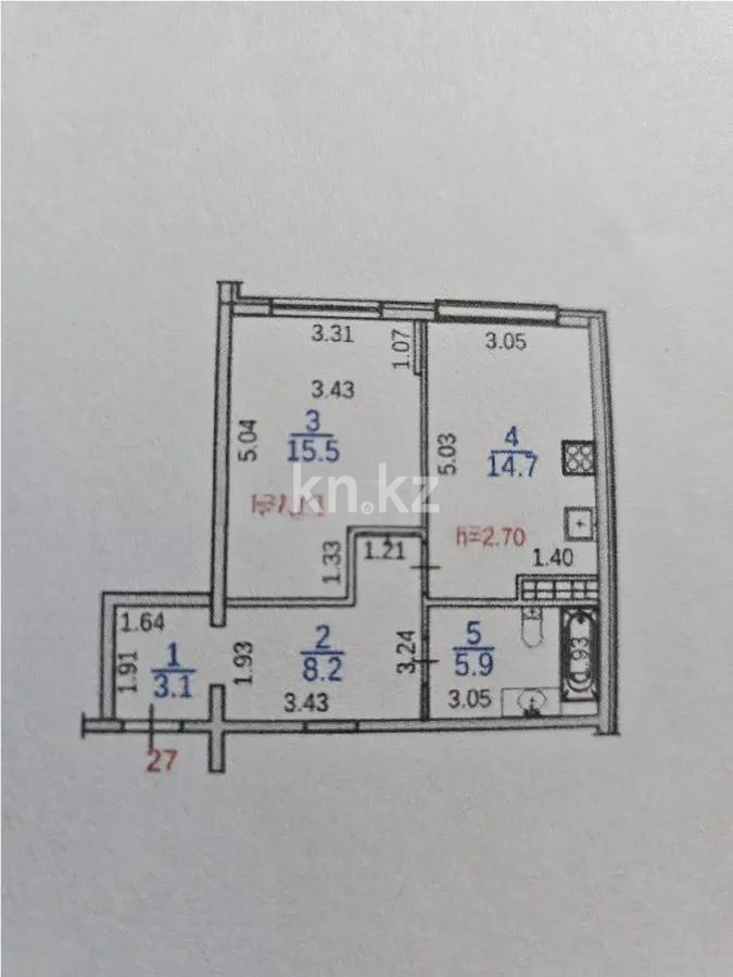 Продажа 1-комнатной квартиры, 49 м² в Алматы