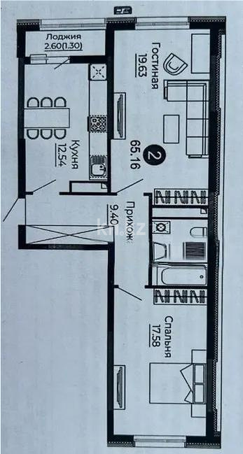 Продажа 3-комнатной квартиры, 68.2 м² в Астане - фото 4