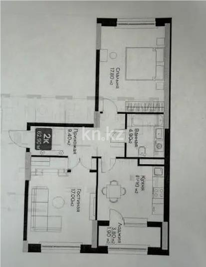 Продажа 2-комнатной квартиры, 63 м² в Астане - фото 4