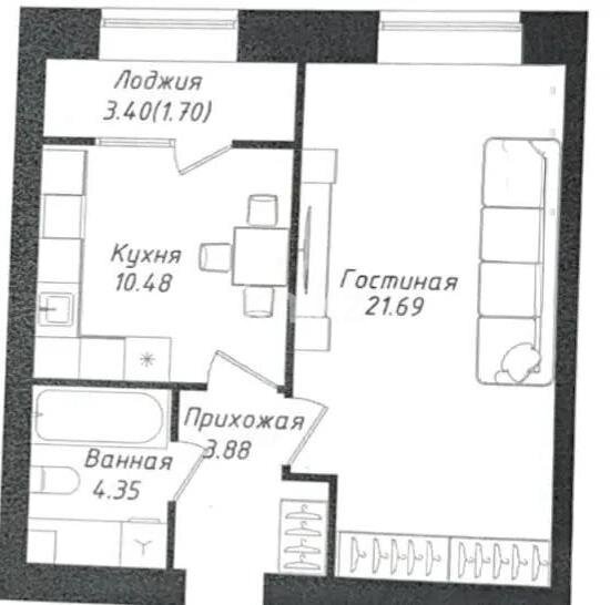 Продажа 1-комнатной квартиры, 42.1 м² в Астане - фото 4