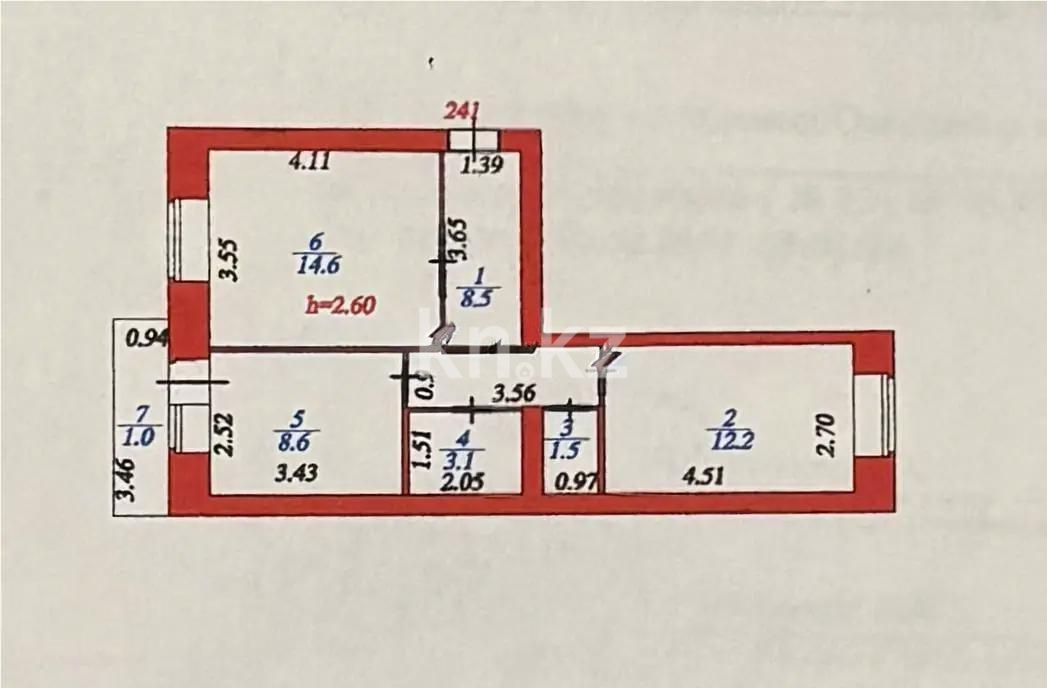 Продажа 2-комнатной квартиры, 49.5 м², ул. Косшыгулулы, дом  14 в Астане - фото 7