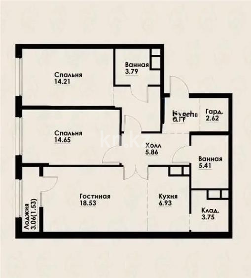 Продажа 3-комнатной квартиры, 86 м² в Алматы