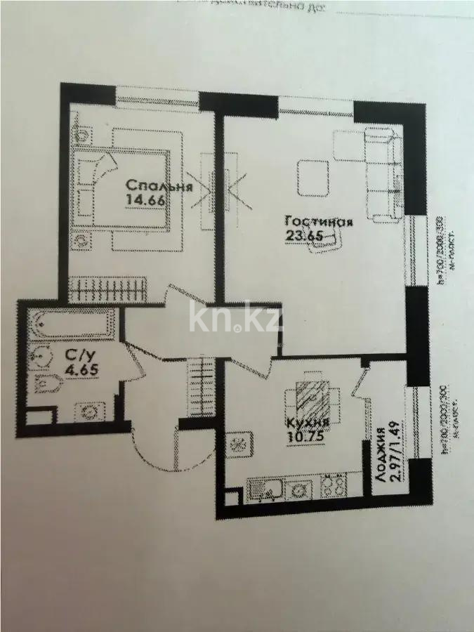 Продажа 2-комнатной квартиры, 62 м² в Алматы