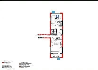 Продажа 2-комнатной квартиры, 44.31 м² в Алматы