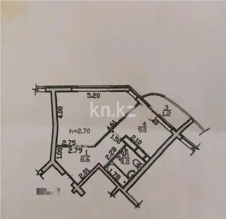 Продажа 1-комнатной квартиры, 41.3 м² в Алматы