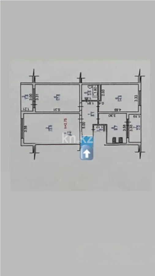 Продажа 3-комнатной квартиры, 84 м² в Алматы
